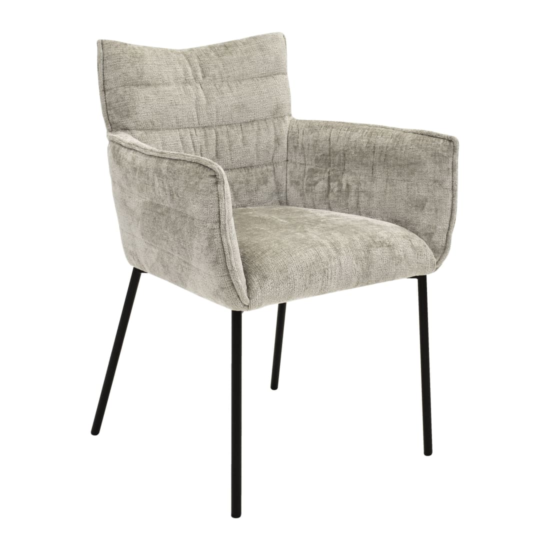 Kick eetkamerstoel Goos - Grijs/Beige - Katoen