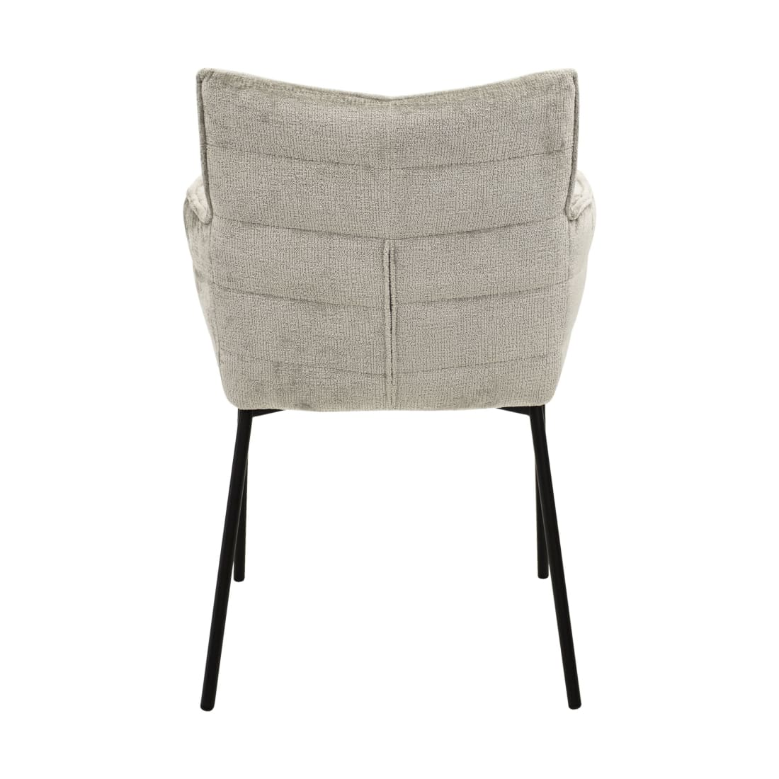 Kick eetkamerstoel Goos - Grijs/Beige - Katoen