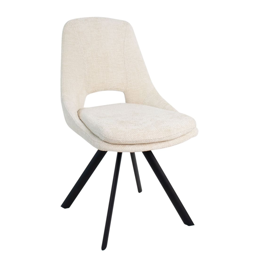 Kick Eetkamerstoel Lena - Creme - Katoen eetkamerstoelen