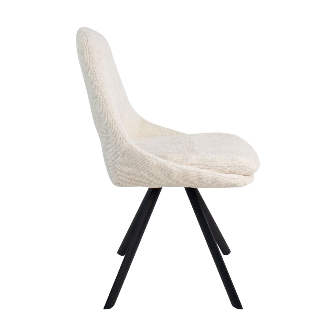 Kick Eetkamerstoel Lena - Creme - Katoen eetkamerstoelen