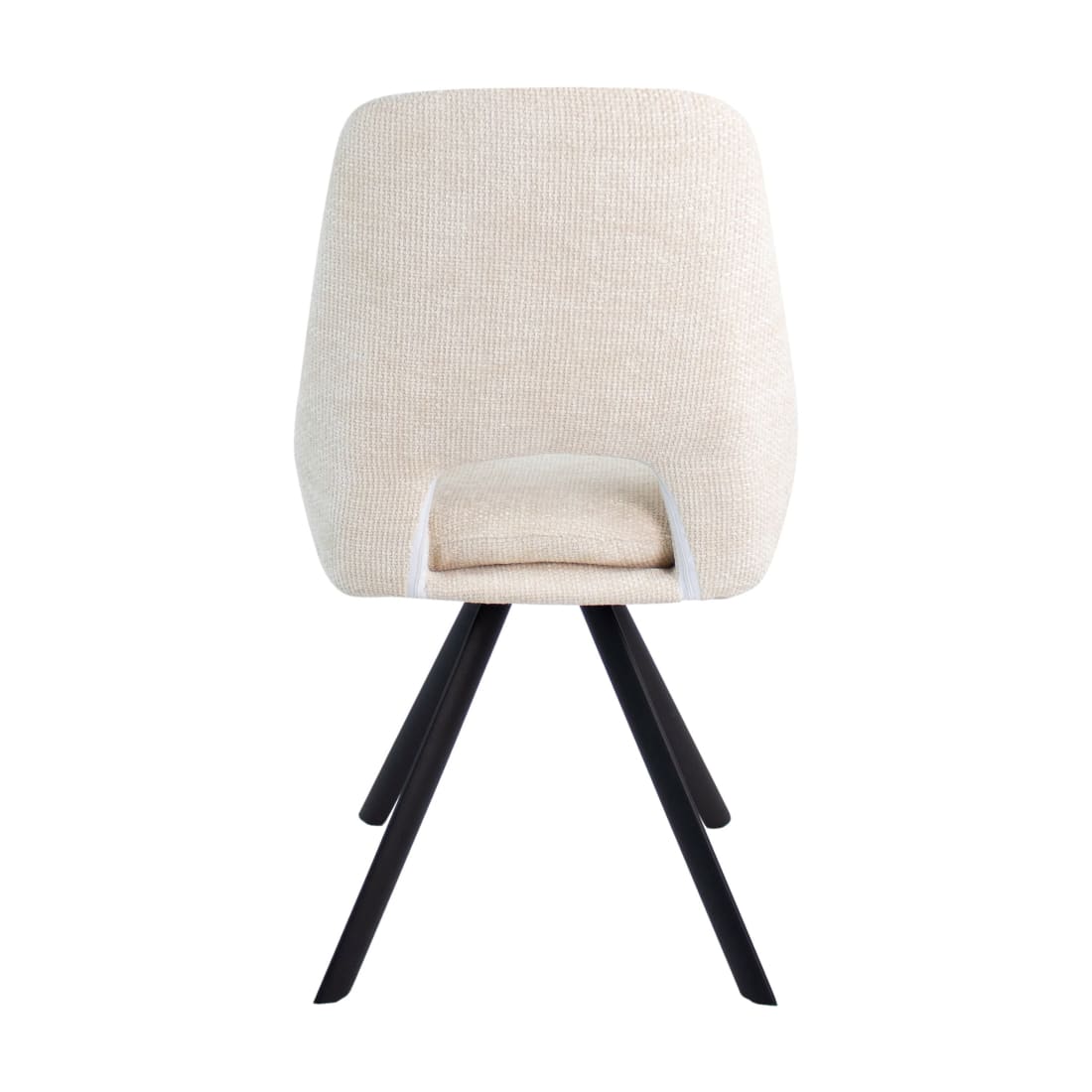 Kick Eetkamerstoel Lena - Creme - Katoen eetkamerstoelen
