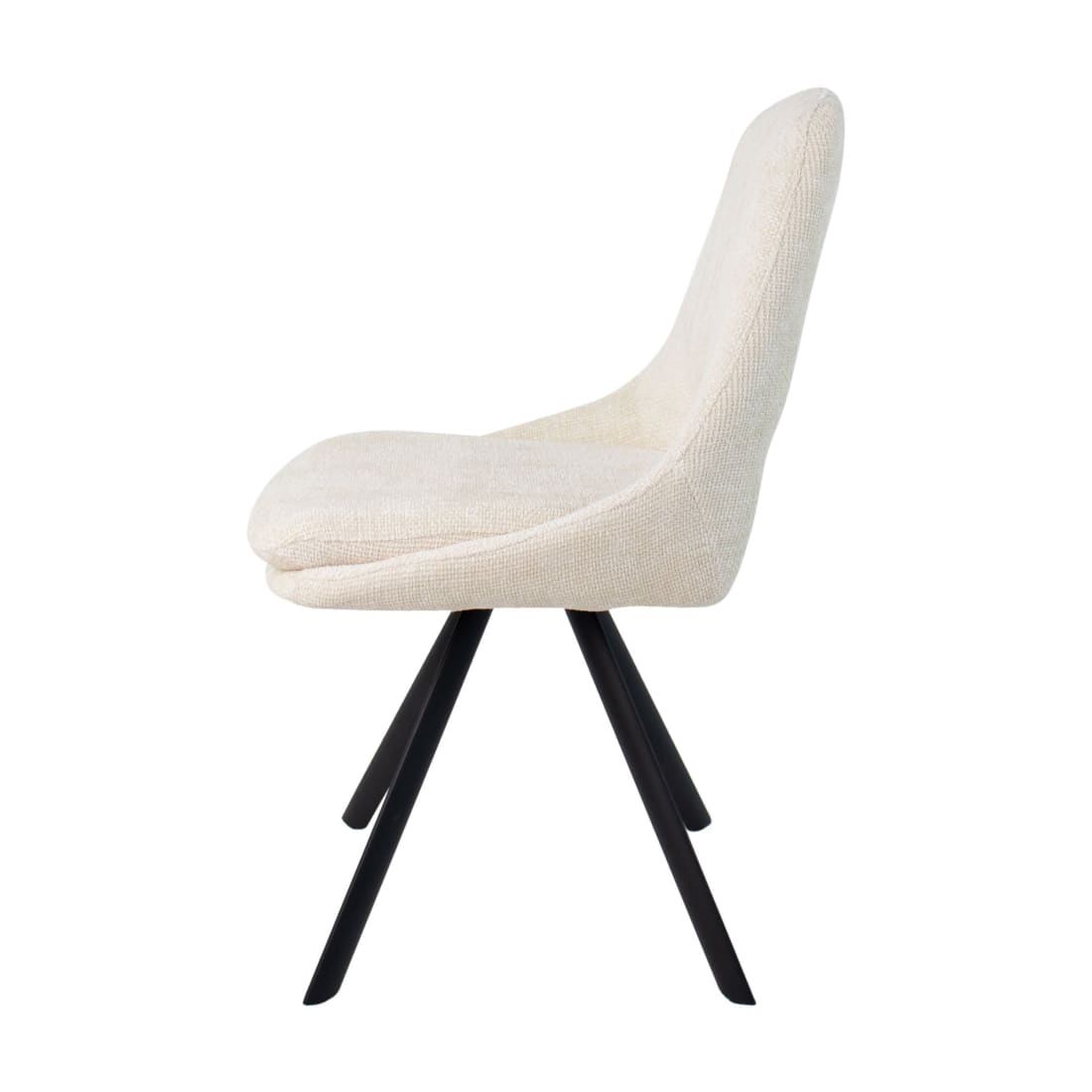 Kick Eetkamerstoel Lena - Creme - Katoen eetkamerstoelen