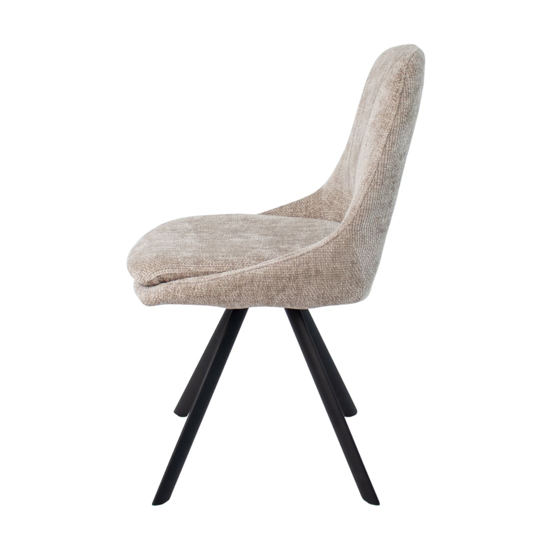 Kick Eetkamerstoel Lena - Taupe - Katoen eetkamerstoelen