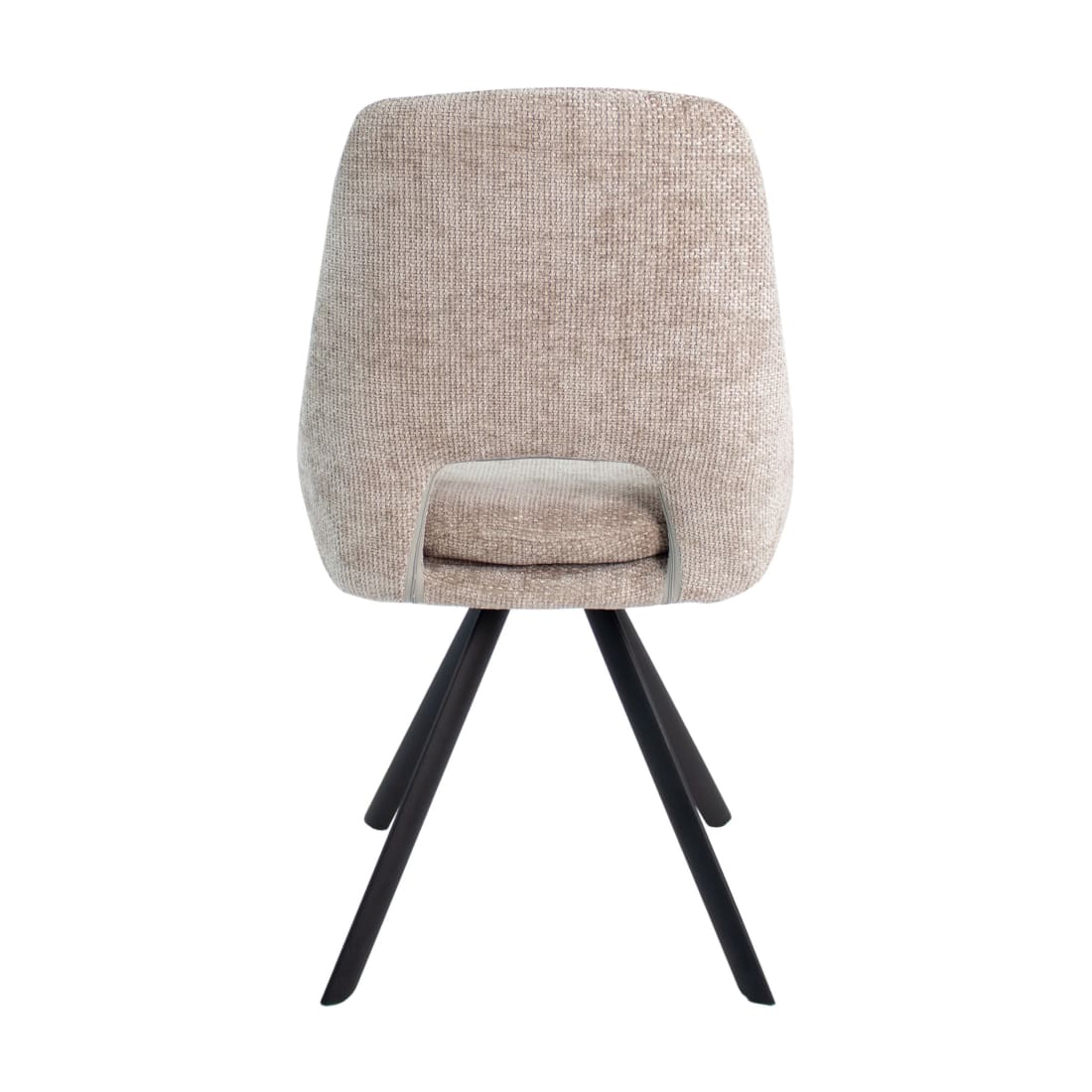 Kick Eetkamerstoel Lena - Taupe - Katoen eetkamerstoelen
