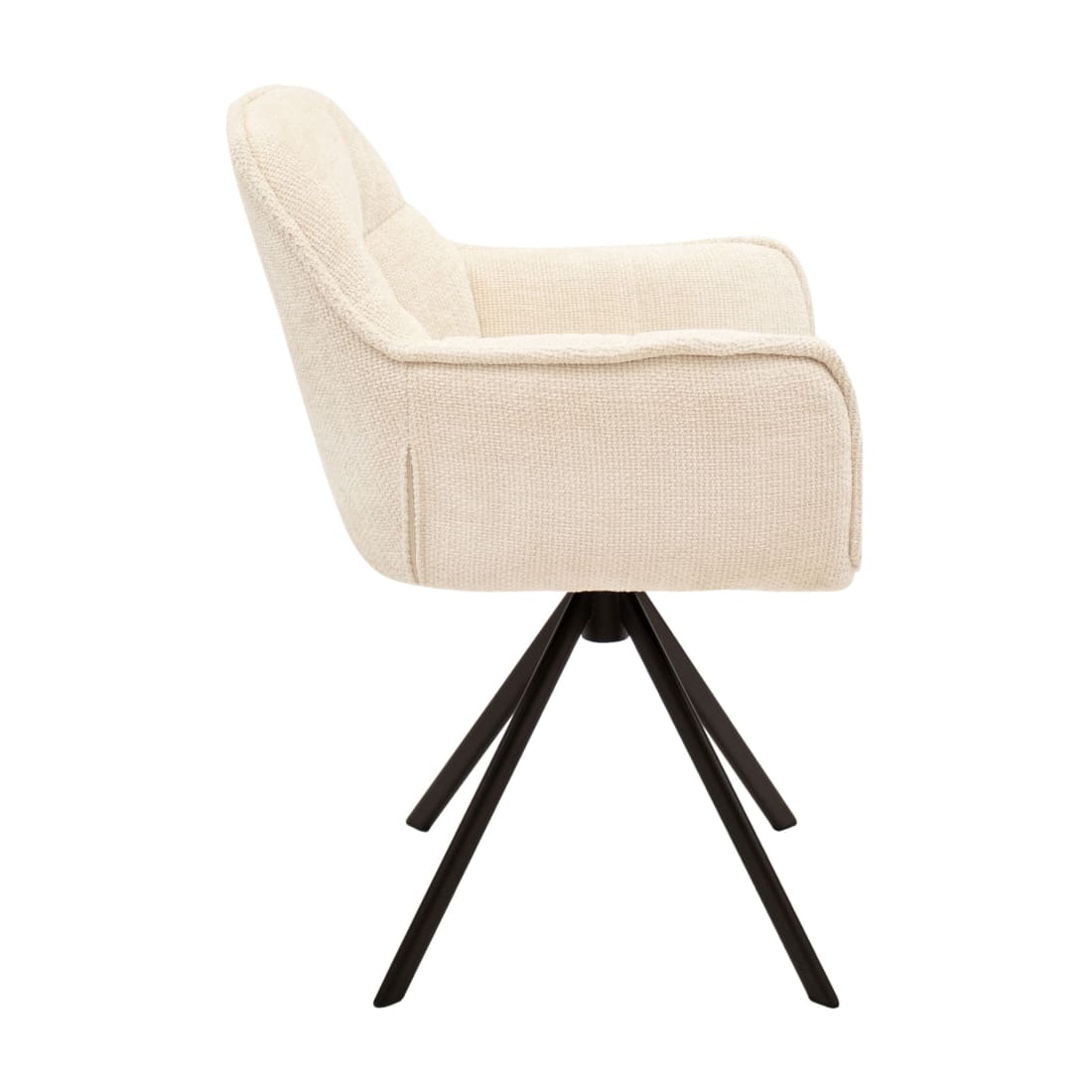 Kick Eetkamerstoel Luc - Creme - Katoen eetkamerstoelen