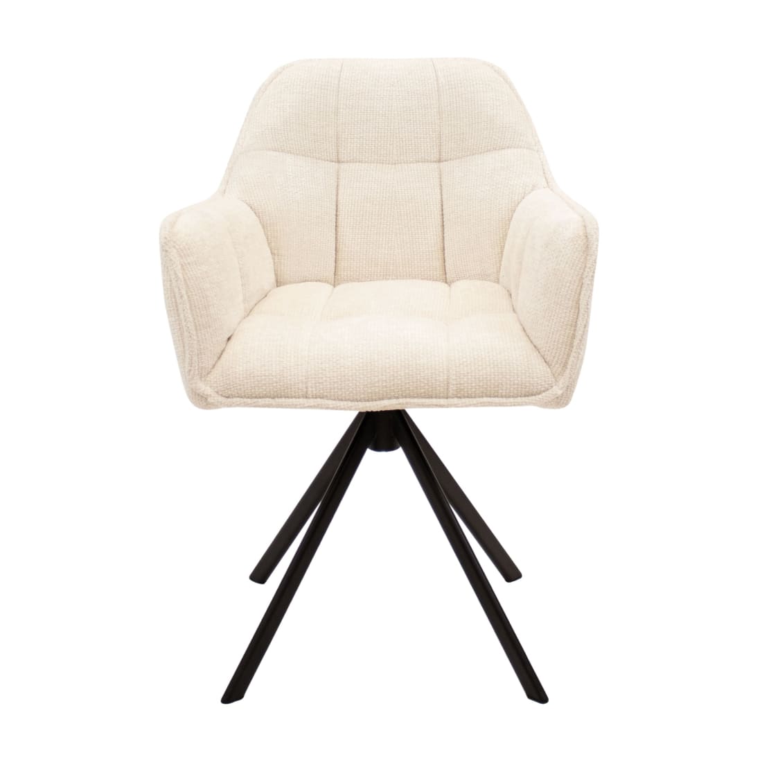 Kick Eetkamerstoel Luc - Creme - Katoen eetkamerstoelen