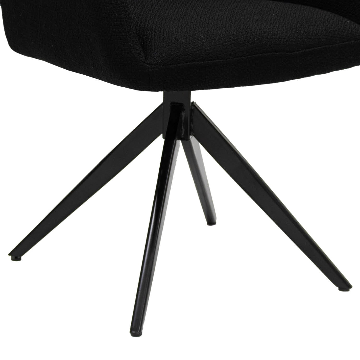 Kick Ravi turning chair - Black