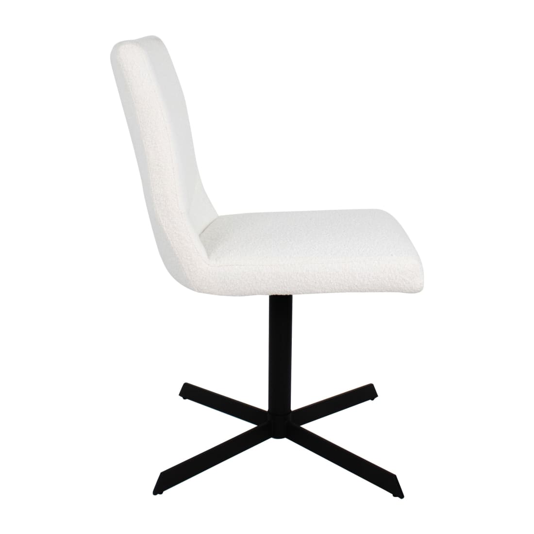 Kick Eetkamerstoel Sam Boucle - Wit - Bouclé eetkamerstoelen