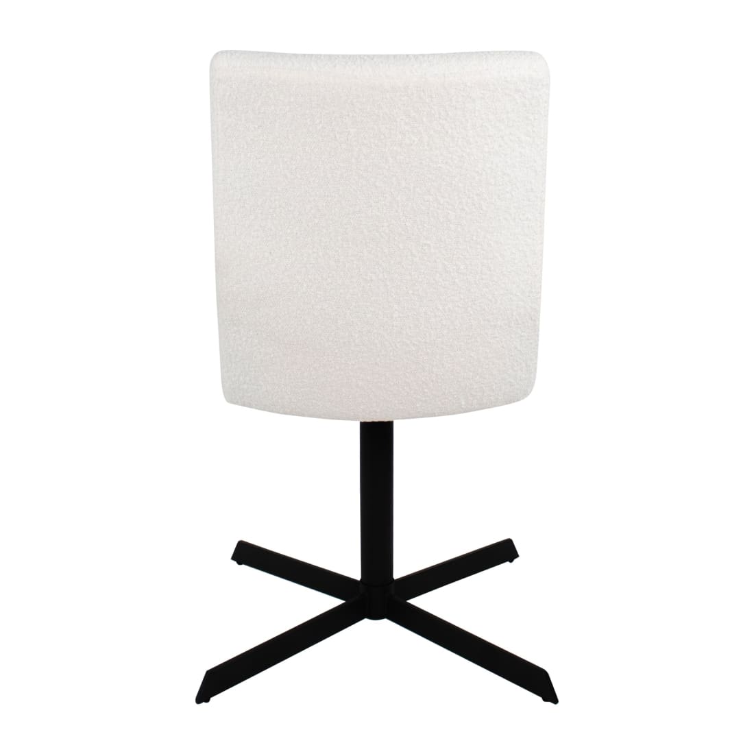 Kick Eetkamerstoel Sam Boucle - Wit - Bouclé eetkamerstoelen