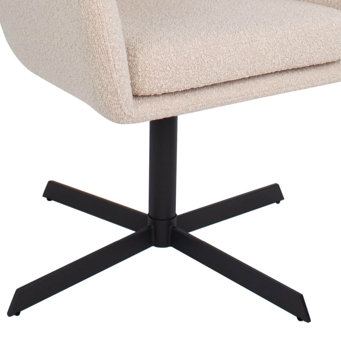 Kick Eetkamerstoel Viktor Boucle - Beige - Bouclé