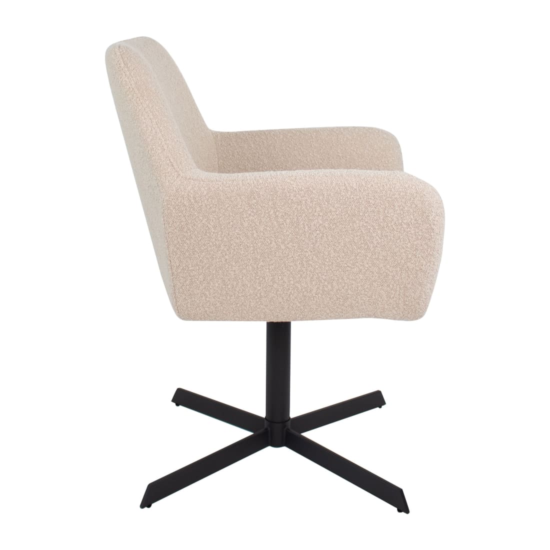 Kick Eetkamerstoel Viktor Boucle - Beige - Bouclé