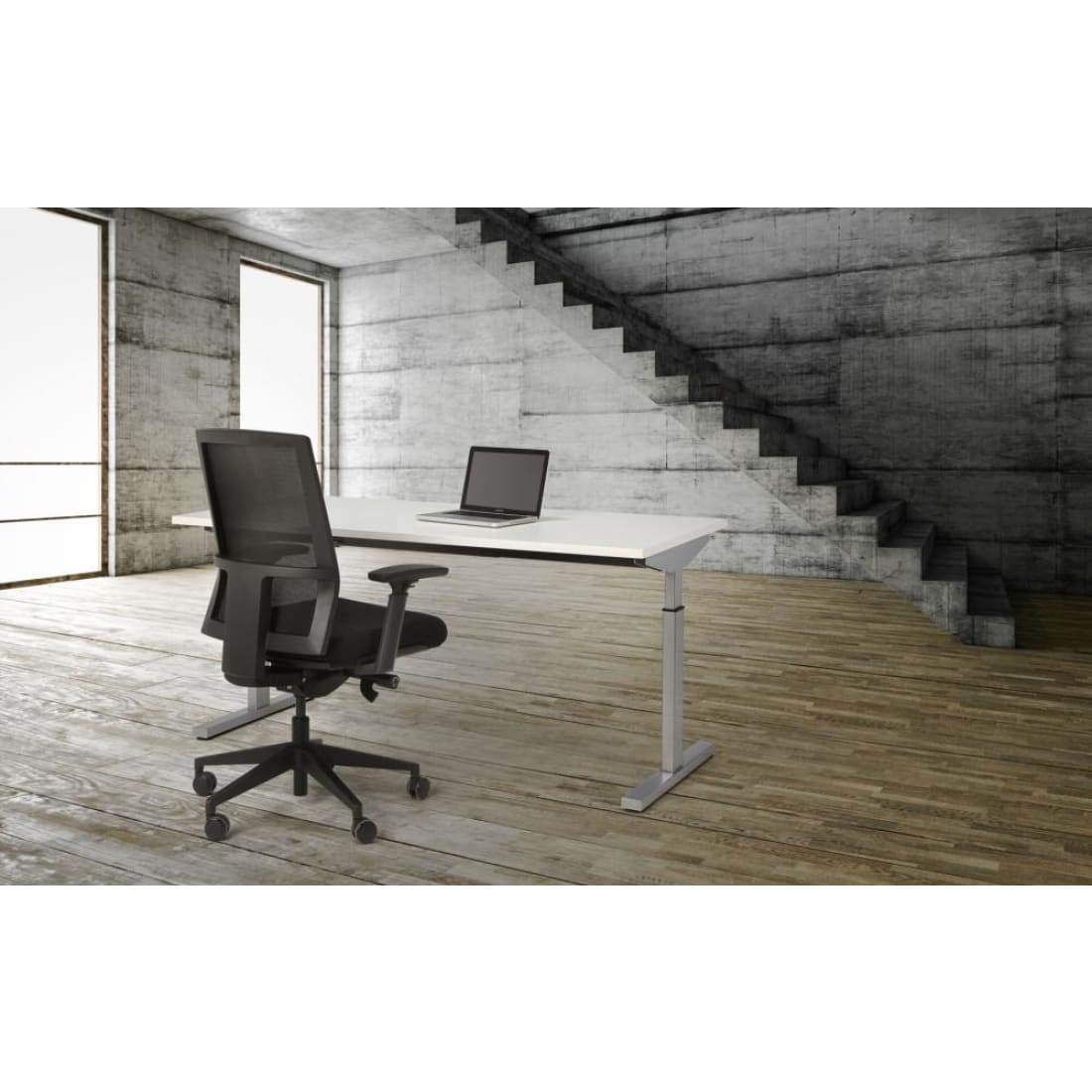 Manhattan QuickMount - Verstelbaar Zit/Zit Bureau - Wit Blad