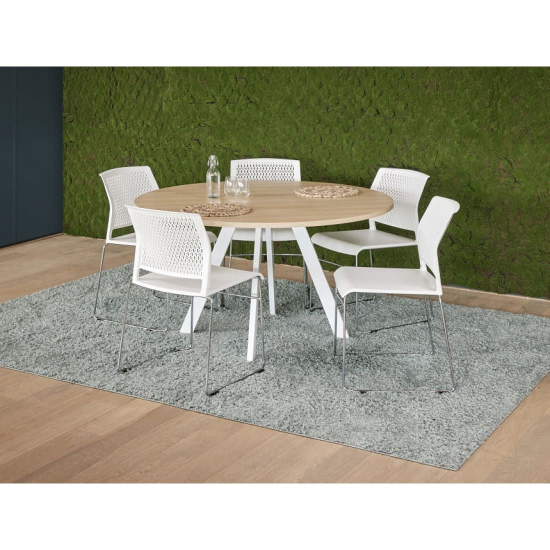 Manhattan Ronde Vergadertafel Ø120CM - Spinpoot - 4 personen