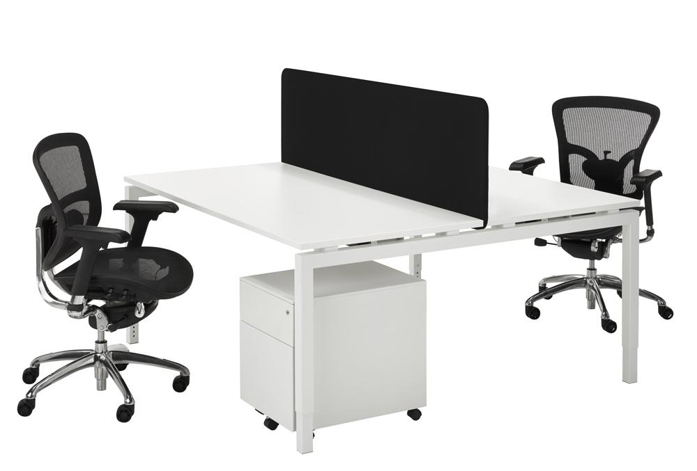 Manhattan Privacypaneel voor Bureau - 45 cm hoog 1.9 cm dik (incl. beugelset)