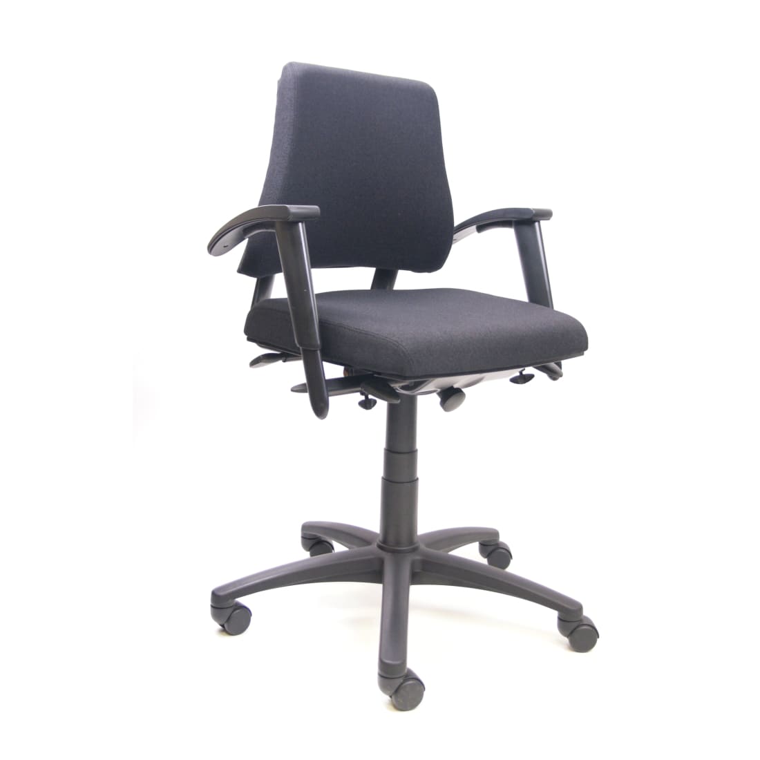 Refurbished Bureaustoel BMA Axia Lage Rug Zwart -