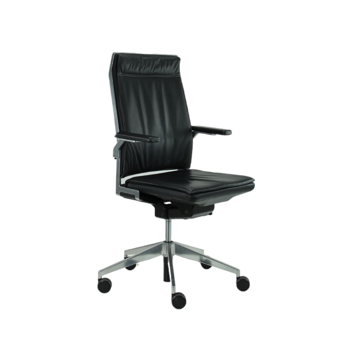 Refurbished Bureaustoel Dynamobel DIS Zwart Leder