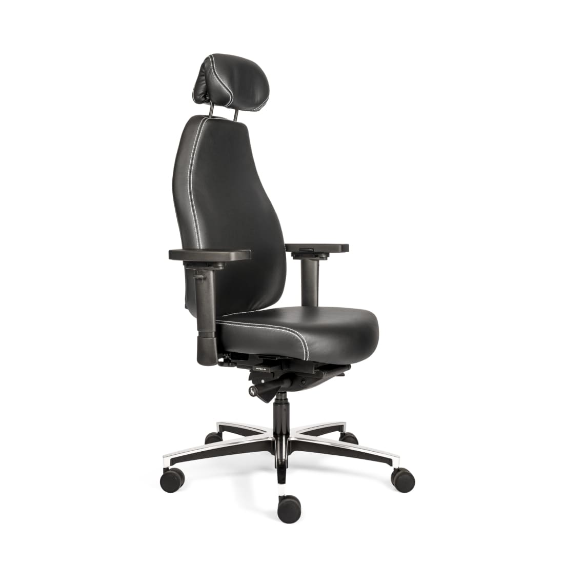Sit And Move Therapod X Hoofdsteun - Bureaustoel Zwart leder