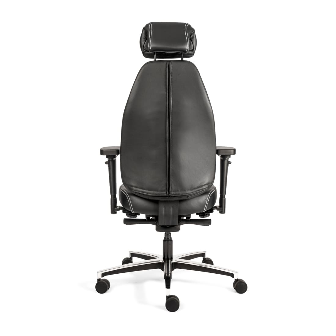 Sit And Move Therapod X Hoofdsteun - Bureaustoel Zwart leder