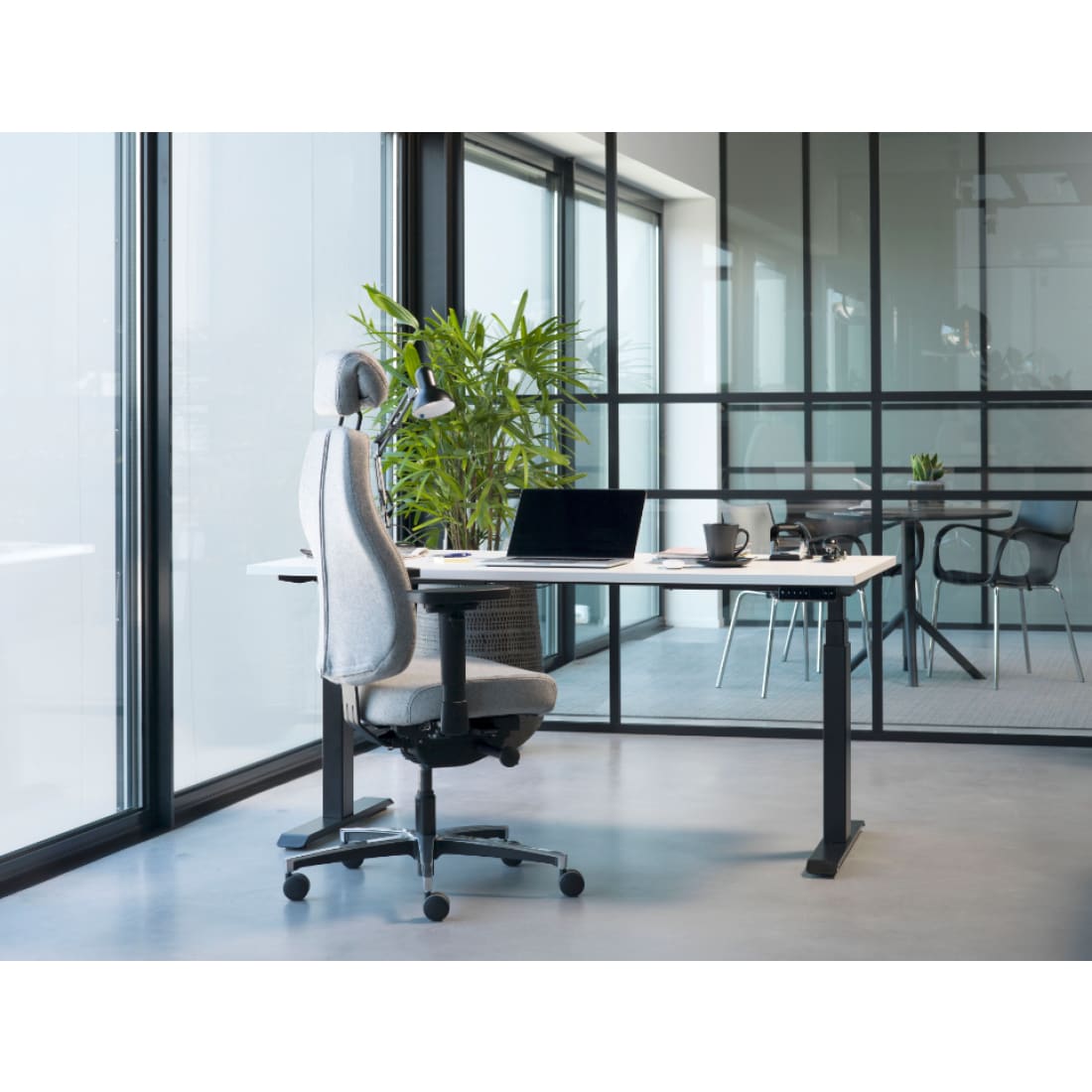 Sit And Move Therapod X Hoofdsteun Donkergrijs - Bureaustoel