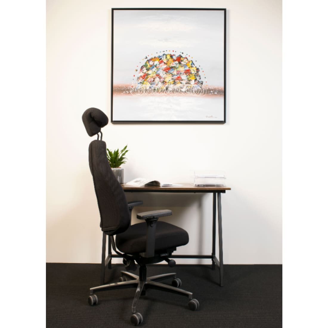 Sit And Move Therapod X Hoofdsteun Middengrijs - Bureaustoel
