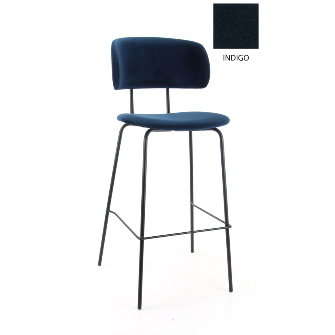 Workliving Barkruk Hoog Bo RS - Velvet Earth Indigo - Hoge
