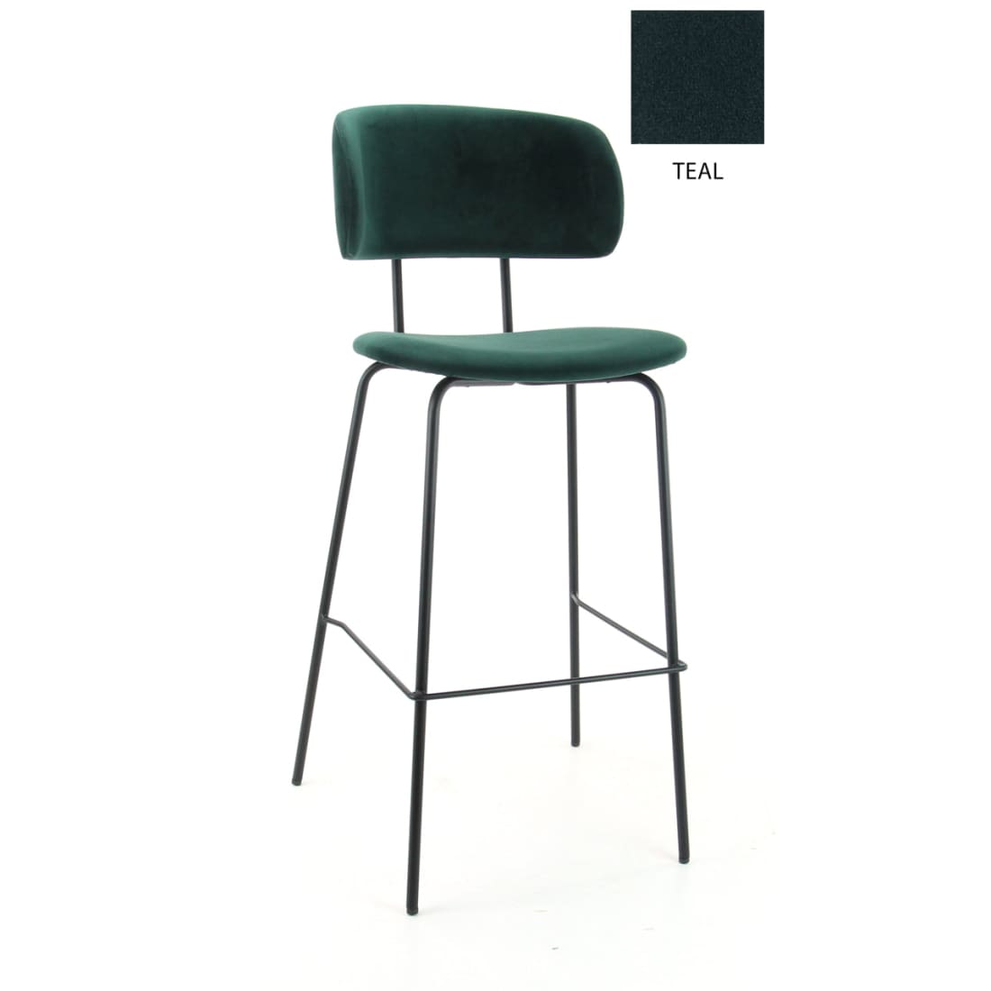 Workliving Barkruk Hoog Bo RS - Velvet Earth Teal - Hoge