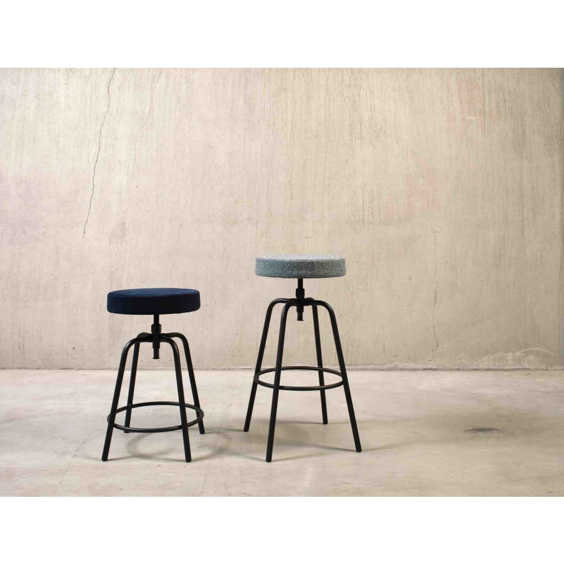 Workliving Barkruk Hoog Rond - Society Boucle Mustard - Hoge