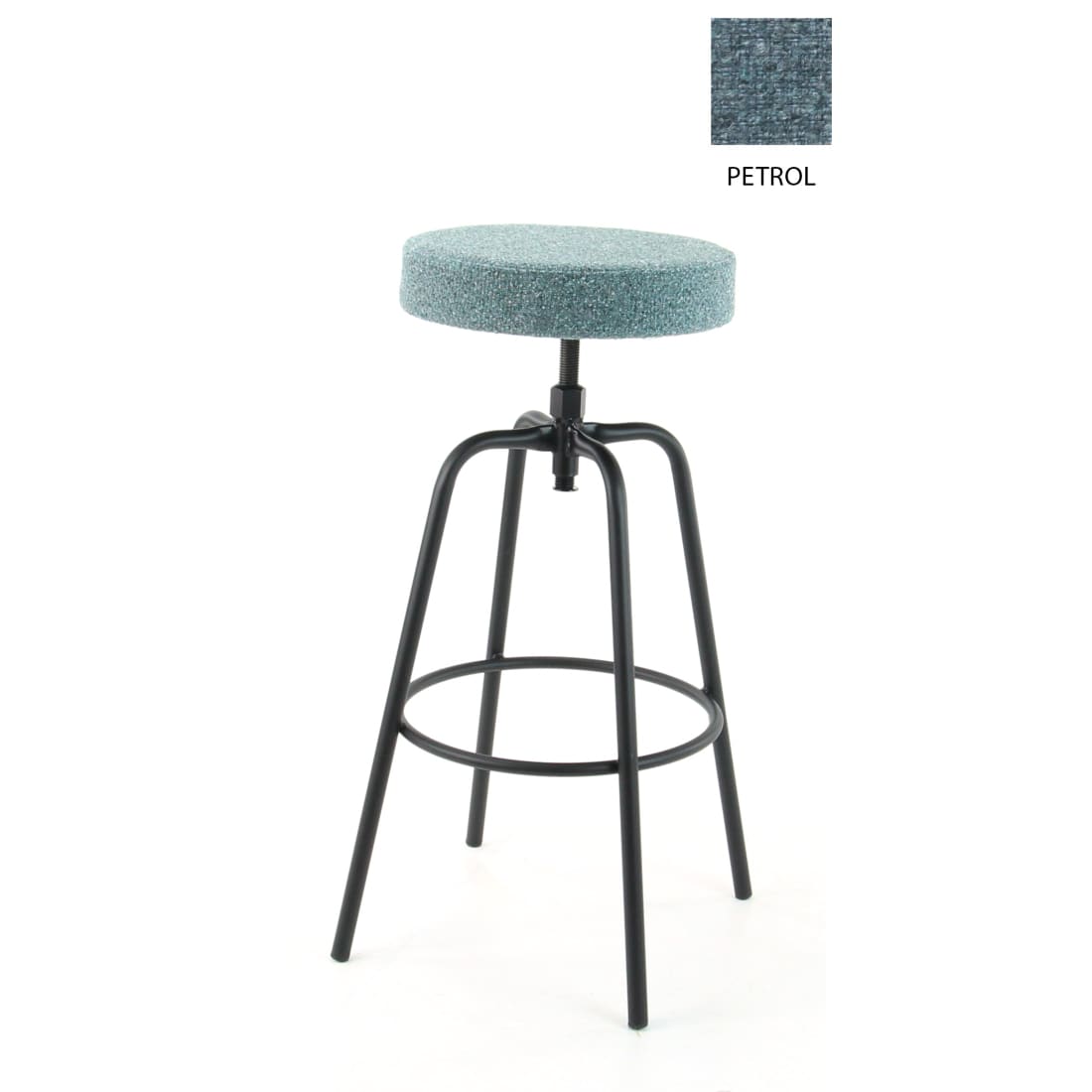 Workliving Barkruk Hoog Rond - Society Boucle Petrol - Hoge