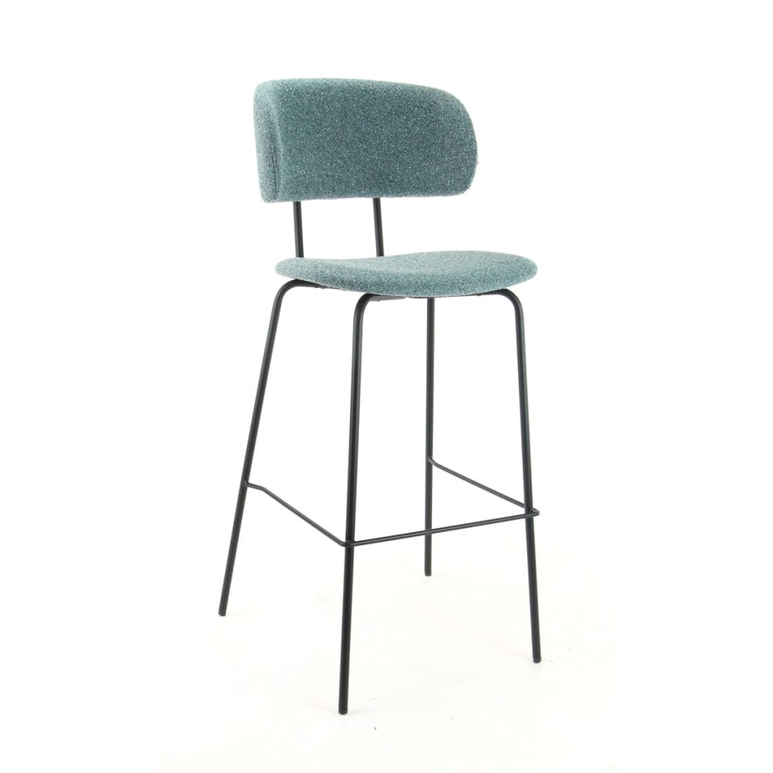 Workliving Barkruk Hoog Society Bo - Boucle Petrol - Hoge