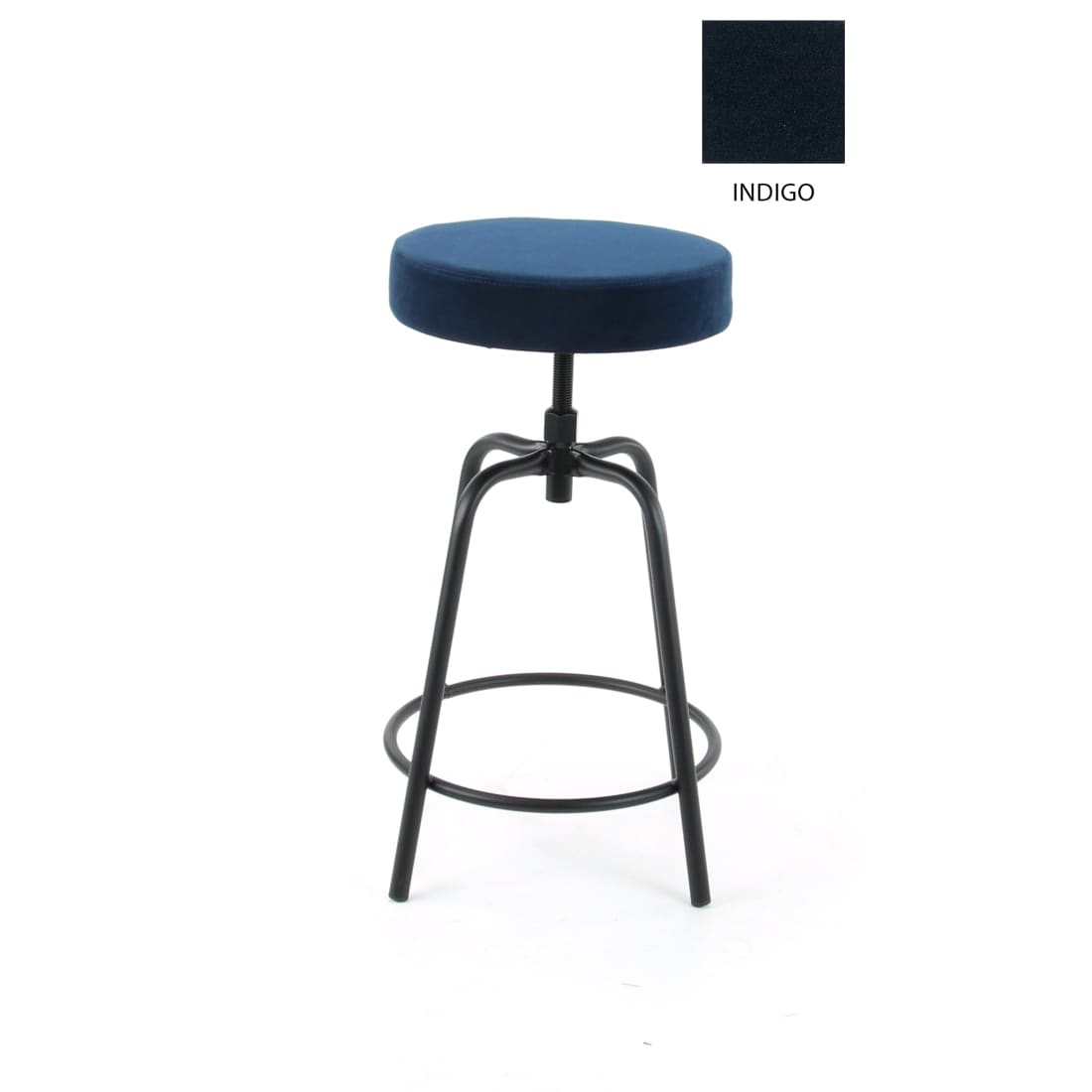 Workliving Barkruk Laag Rond - Velvet Earth Indigo - Lage