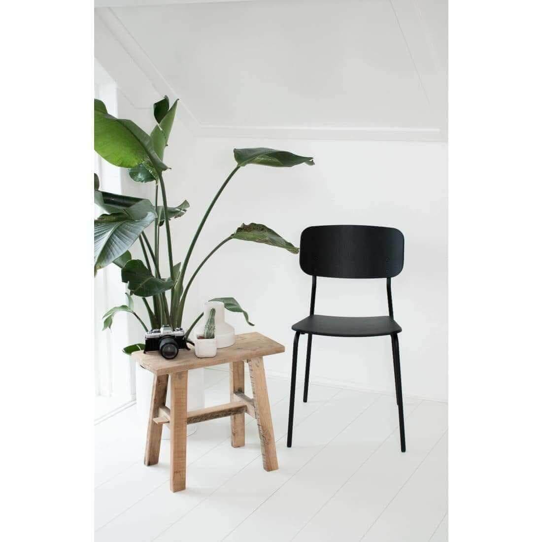 Workliving Bianca Eetkamerstoel - Houten Design Zwart Eiken