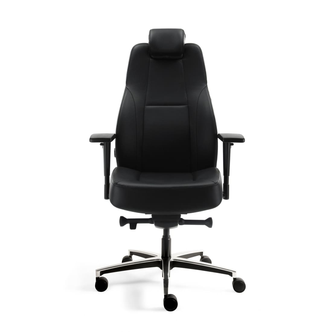 Workliving Delta-5 Leer - Ergonomische 24-uurs Bureaustoel -
