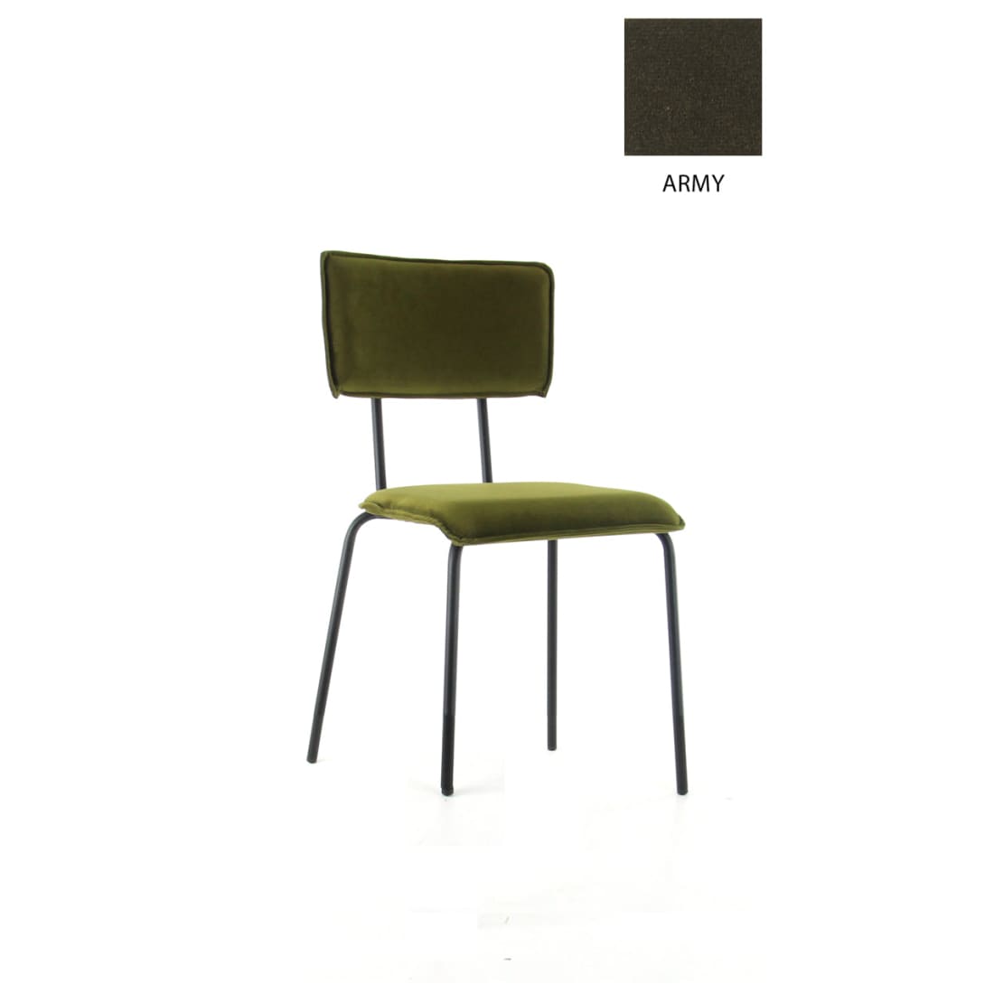 Workliving Eetkamerstoel Bo - Velvet Earth Army - Velvet