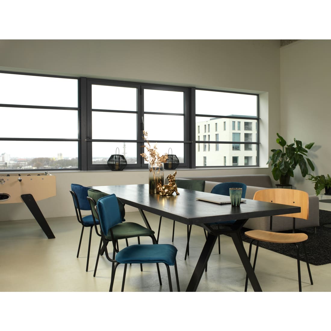 Workliving Eetkamerstoel Bo - Velvet Earth Army - Velvet