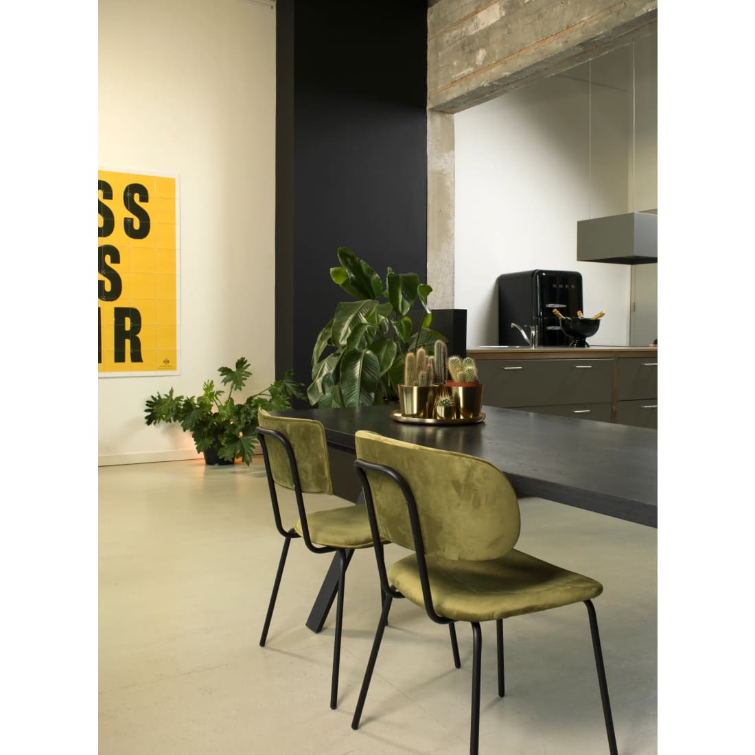 Workliving Eetkamerstoel Bo - Velvet Earth Forest - Velvet