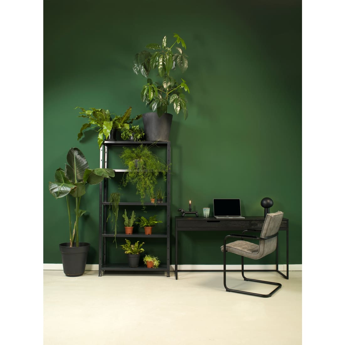 Workliving Haven Eetkamerstoel - Vegan Leer Grijs - Vegan