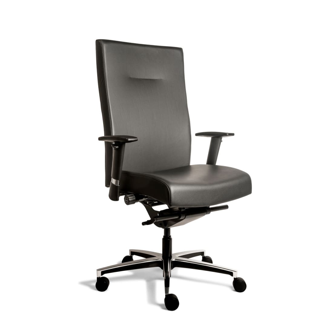 Workliving Manager XL Zwart Leder - Bureaustoel Ergonomisch