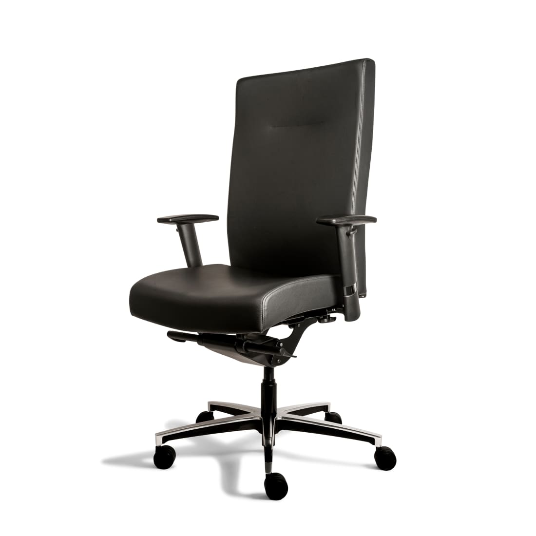 Workliving Manager XL Zwart Leder - Bureaustoel Ergonomisch