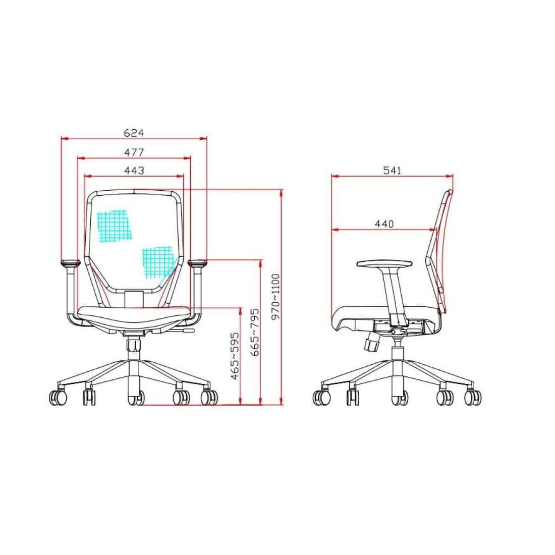 Workliving Noordas Mesh - Bureaustoel Ergonomisch Design