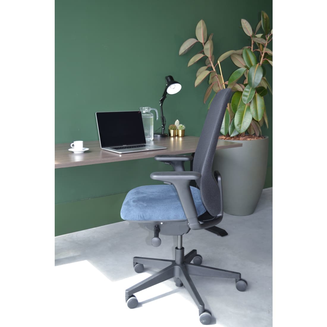 Workliving Nora Mesh Blauw Regain - Bureaustoel Ergonomisch