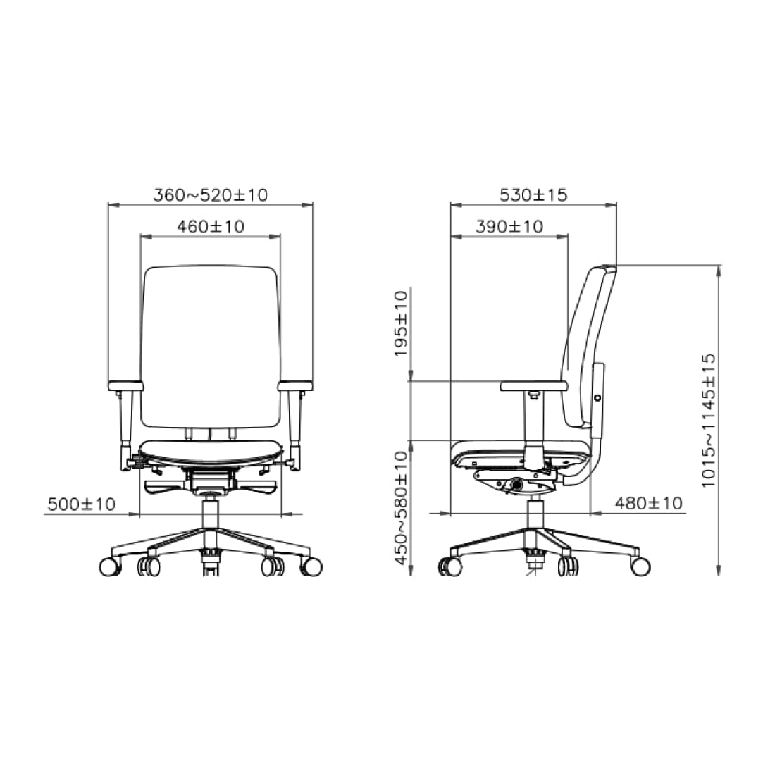 Workliving NPR1813 Jaarbeurs Zwart - Bureaustoel Ergonomisch