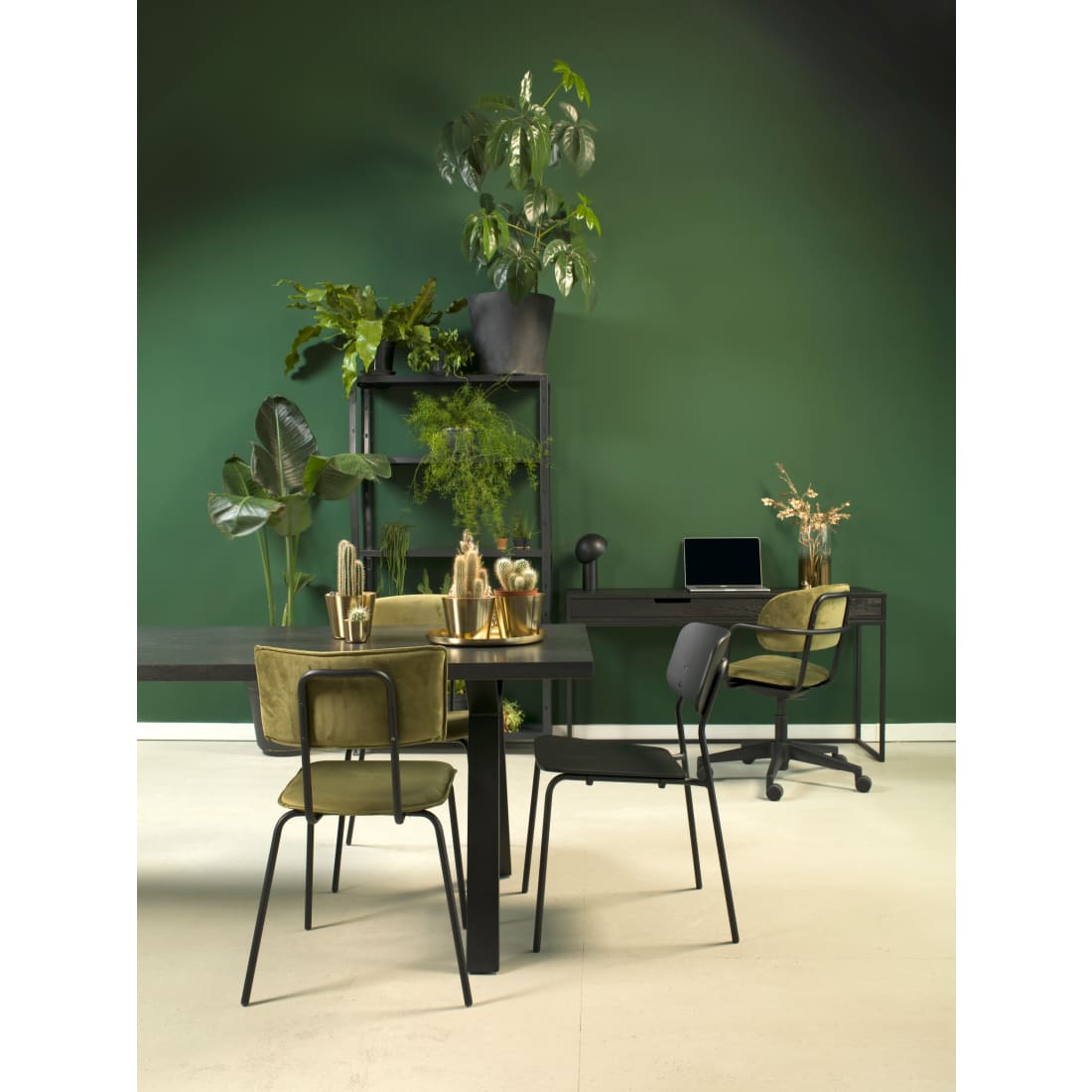 Workliving Puur Design Bureaustoel - Velvet Earth Forest -