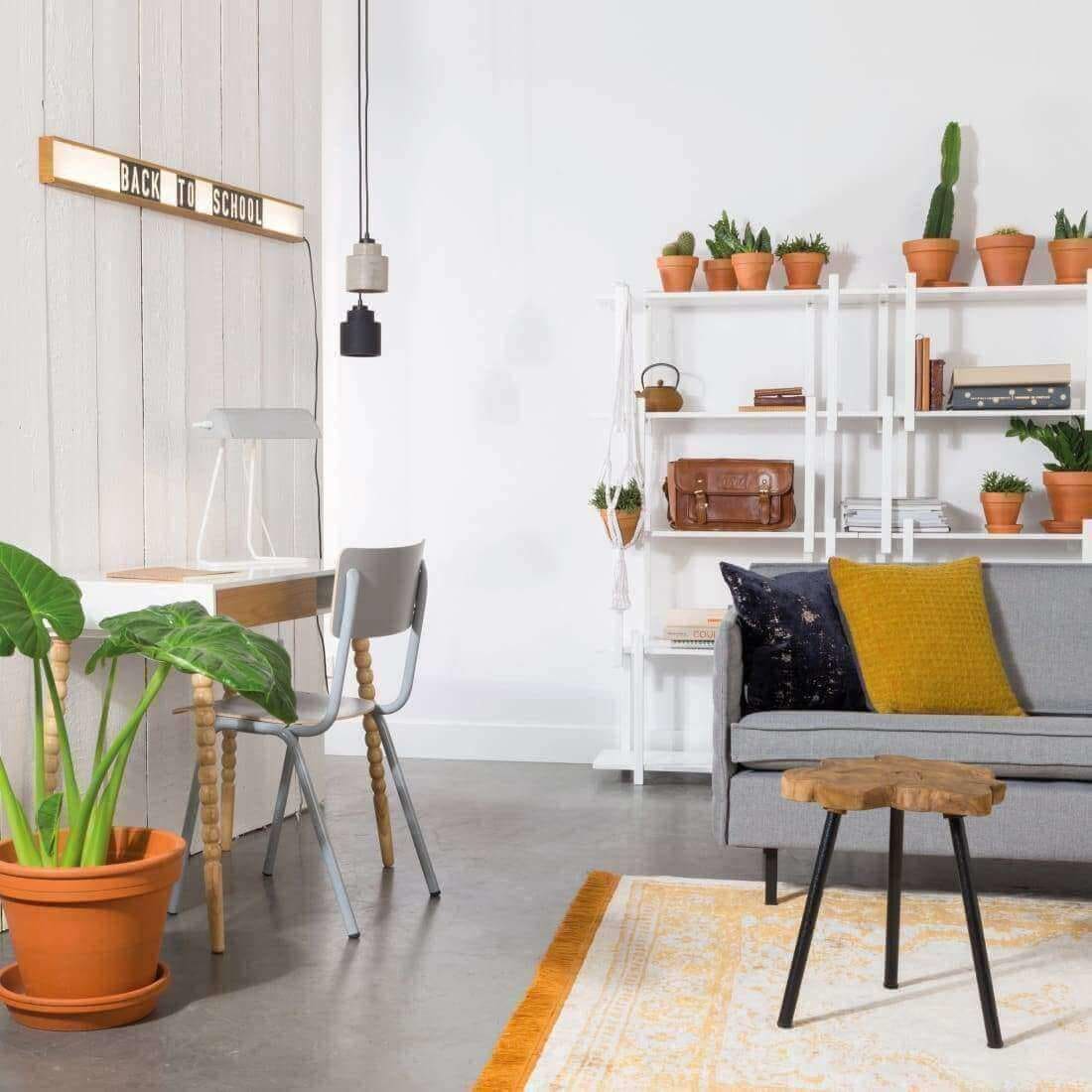 Workliving School Eetkamerstoel - Houten Design Wit - Wit -