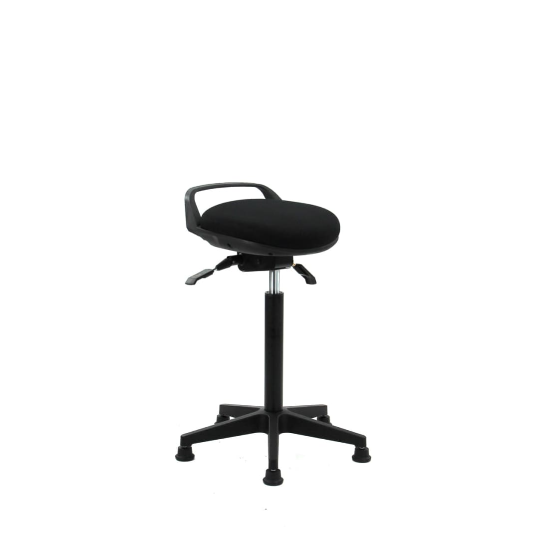 Workliving Stahulp - Stof Zitting - Nylon onderstel -