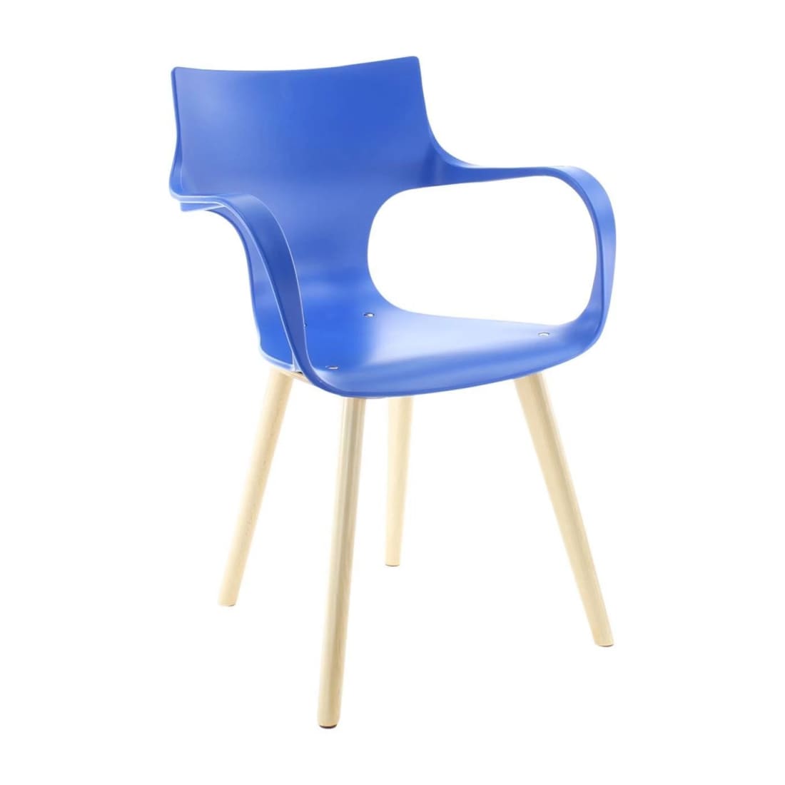 Workliving Stapelbare Stoel Jim - Blauw - Kunststof