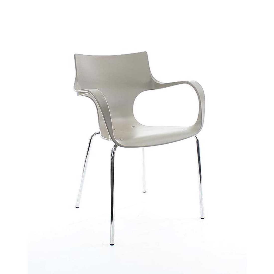 Workliving Stapelbare Stoel Jim - Creta Aluminium Onderstel