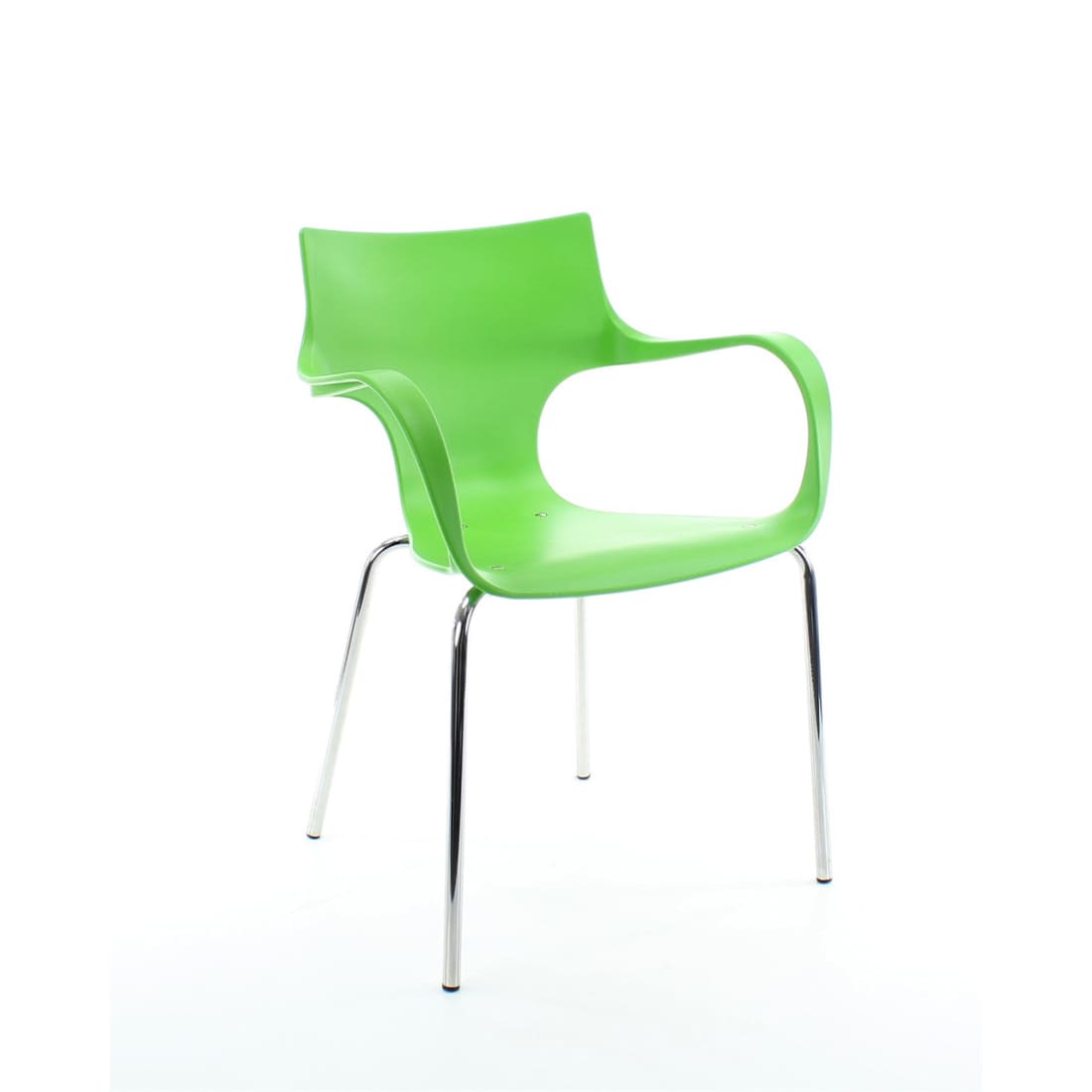 Workliving Stapelbare Stoel Jim - Groen Aluminium Onderstel