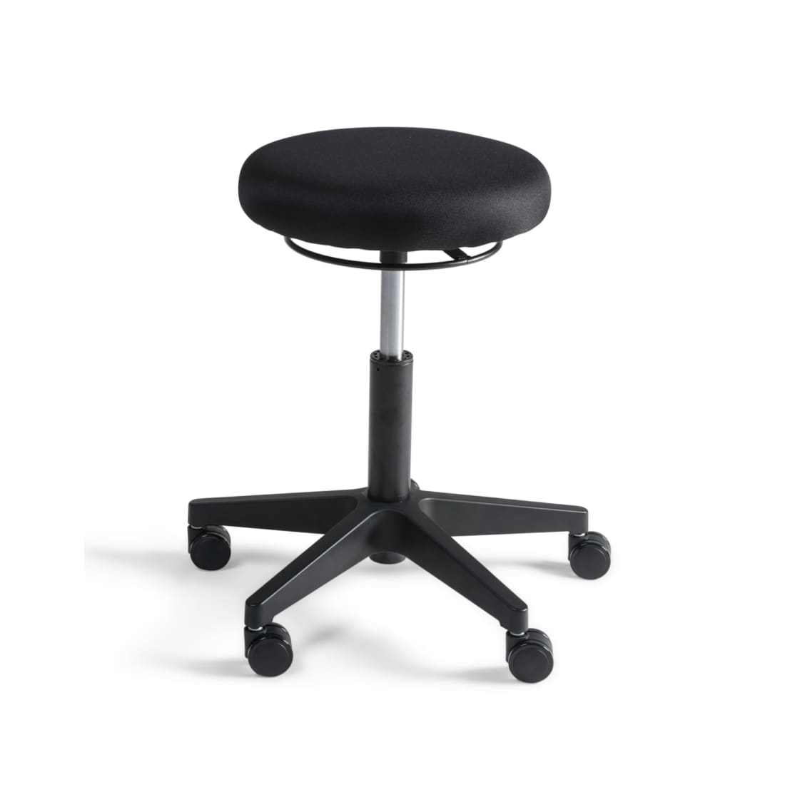 Workliving Tabouret - Stof Zitting - Nylon onderstel -