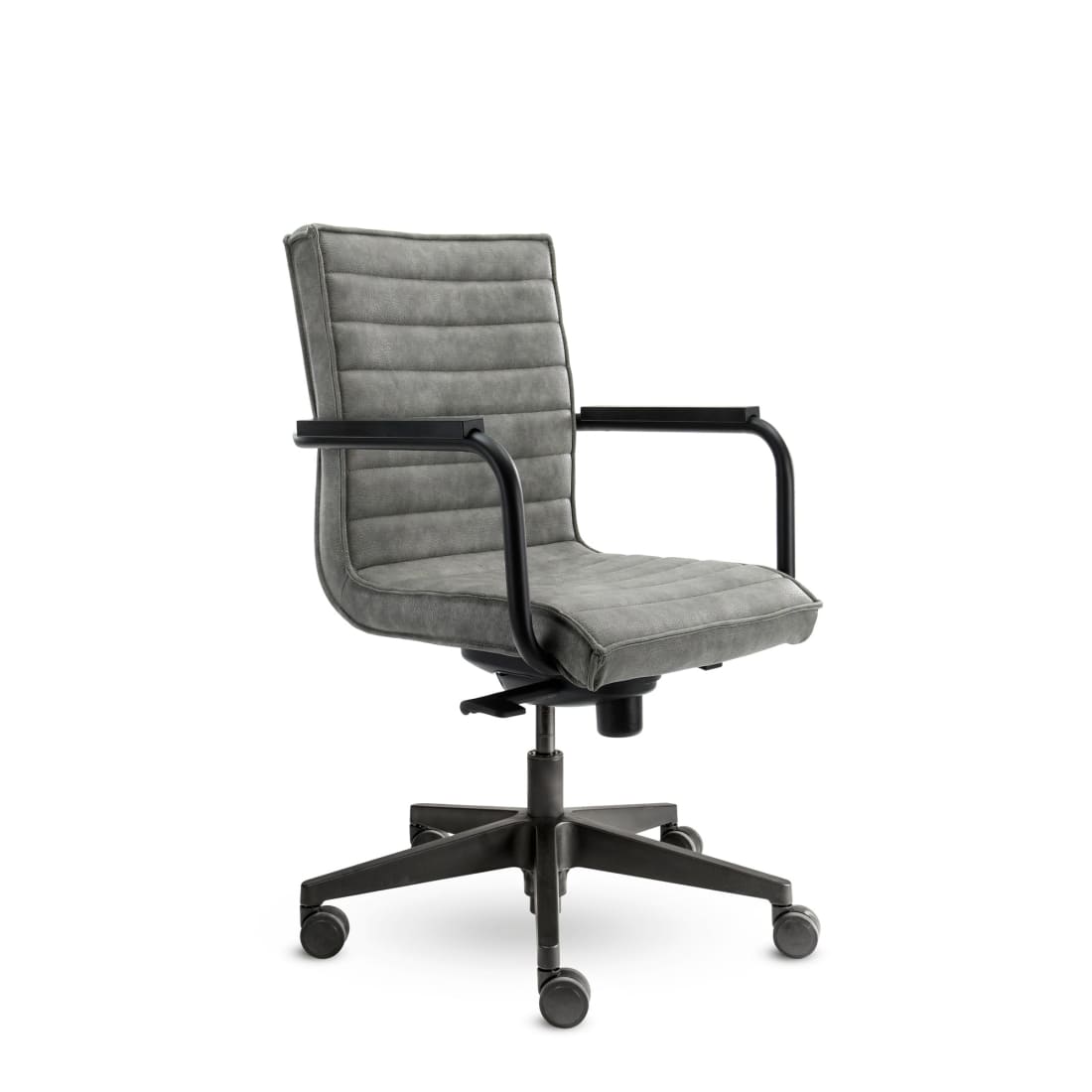 Workliving Thuishaven Bureaustoel - Vegan Leer Grijs -