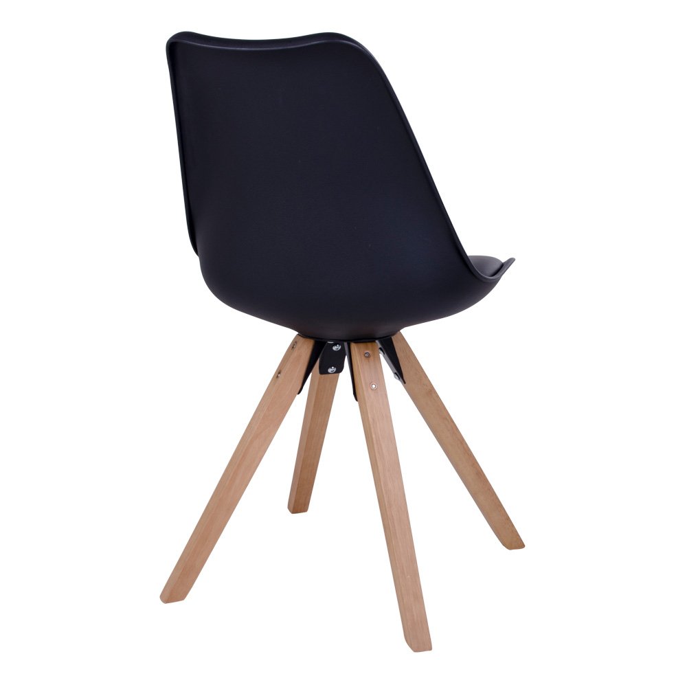 Bergen Dining Chair - Dining Chair, black with nature legs - House Nordic - Dining Chair- Workliving